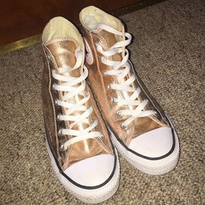 rose gold high top converse (women’s size 8)